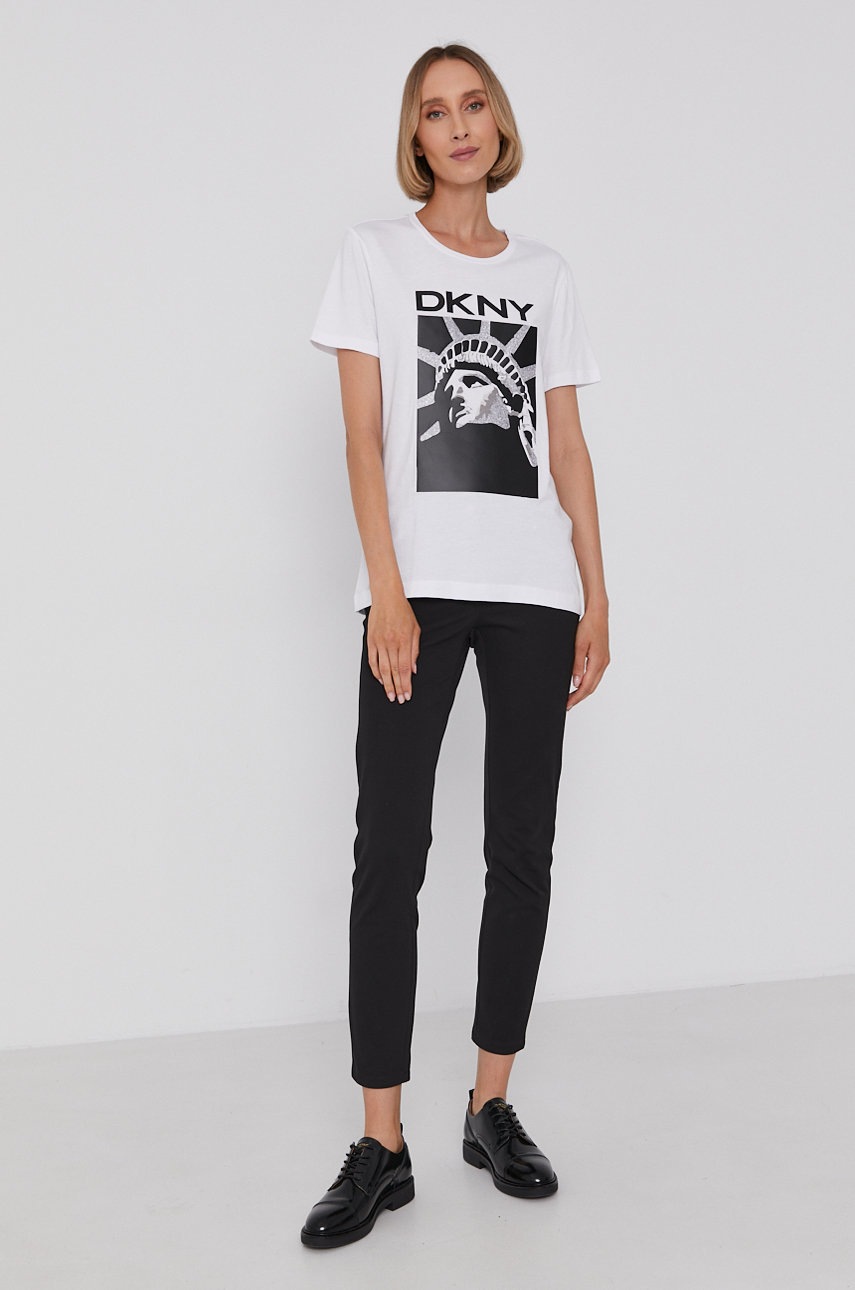 

Футболка Dkny жіноча колір білий