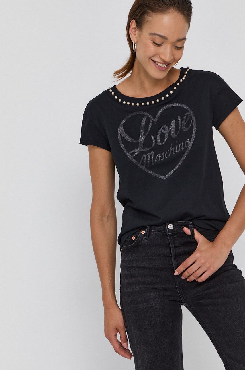 Love Moschino - T-shirt bawełniany