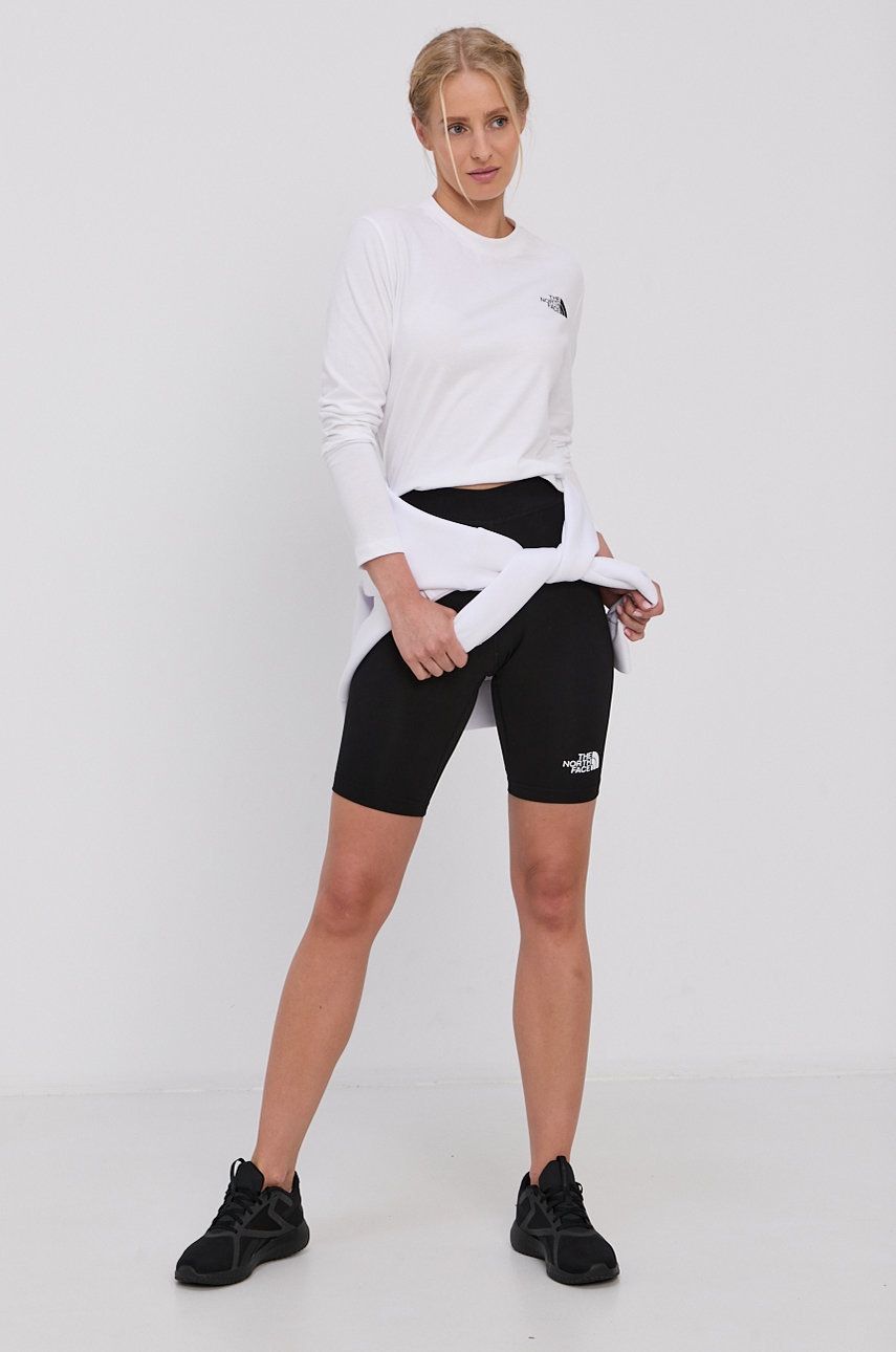 

Хлопковый лонгслив The North Face цвет белый