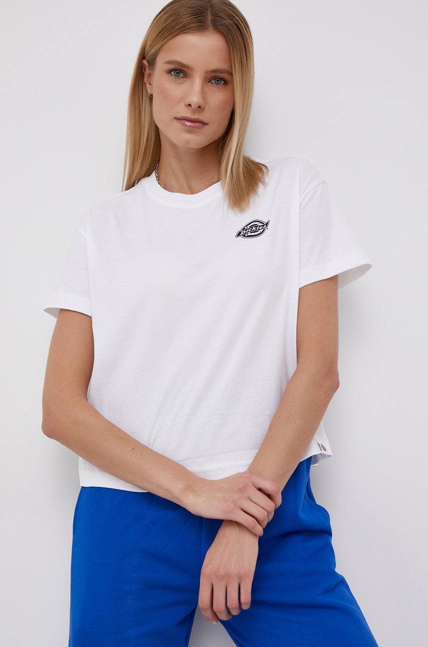

Бавовняна футболка Dickies колір білий