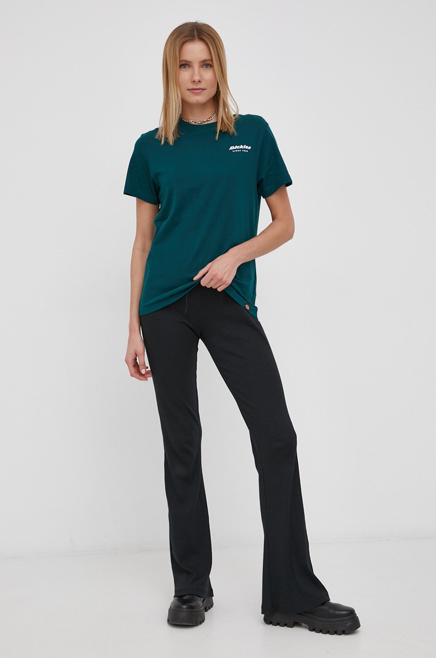 

Бавовняна футболка Dickies колір зелений