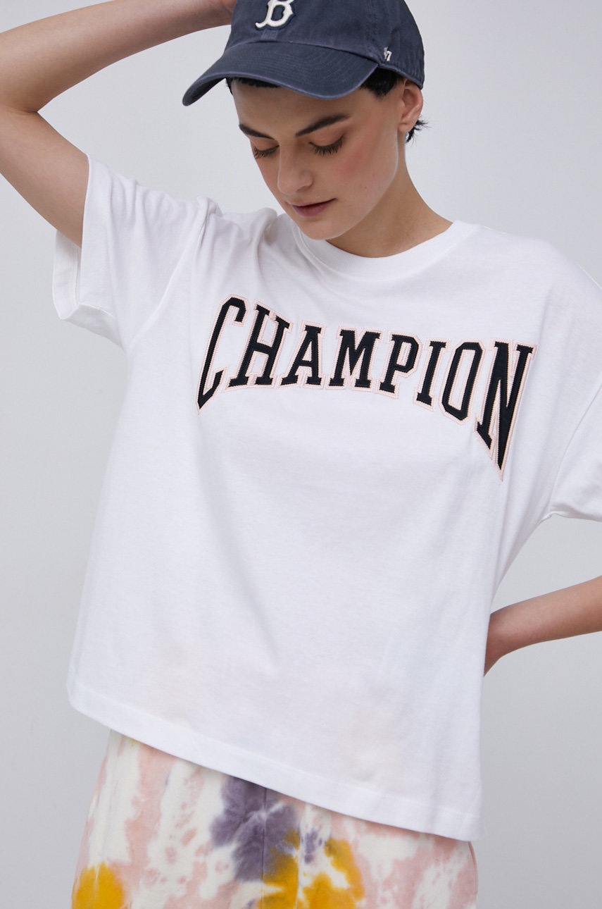 

Хлопковая футболка Champion 114526. цвет белый