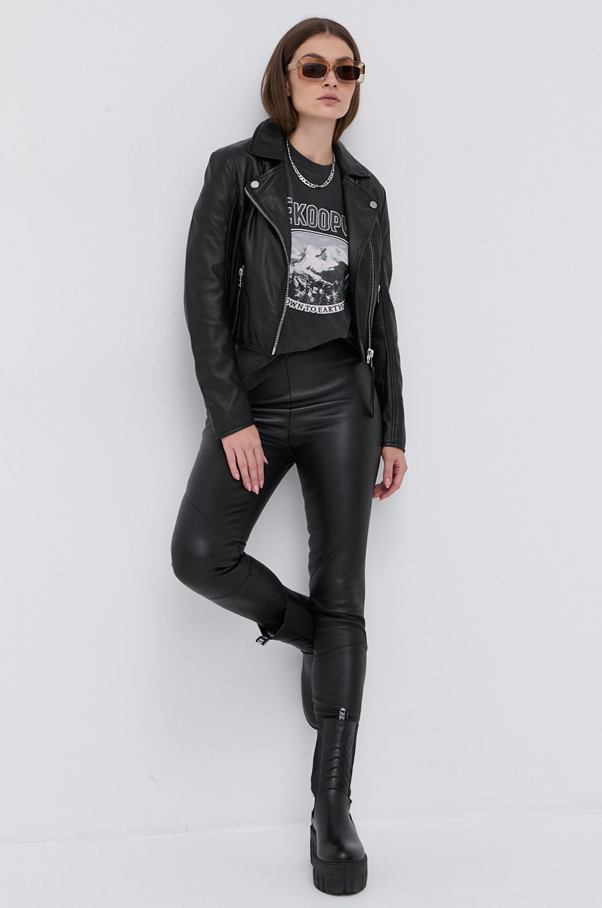 

Хлопковая футболка The Kooples цвет серый