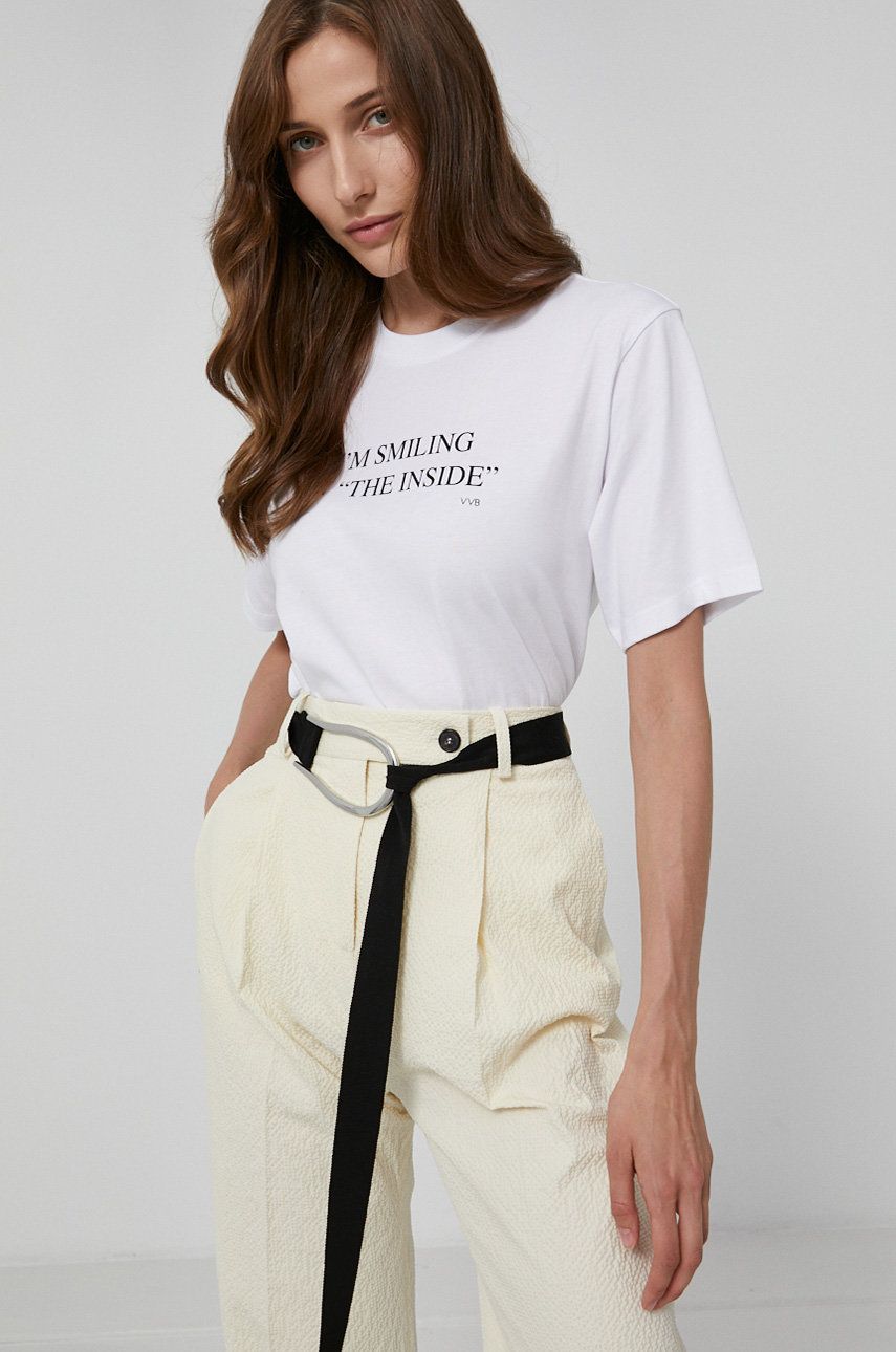 Victoria Victoria Beckham – Tricou din bumbac answear.ro imagine noua