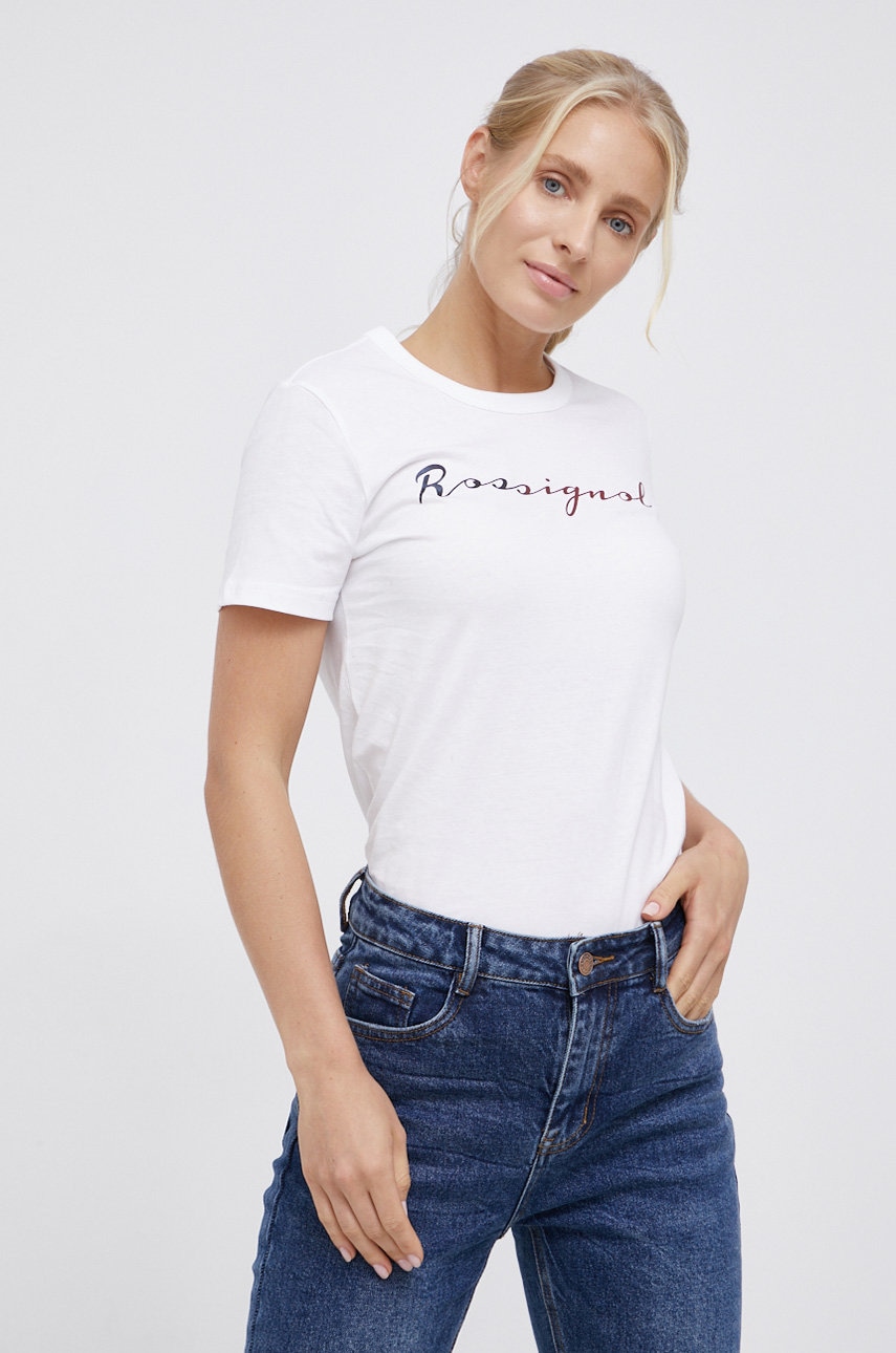 Rossignol Tricou din bumbac culoarea alb