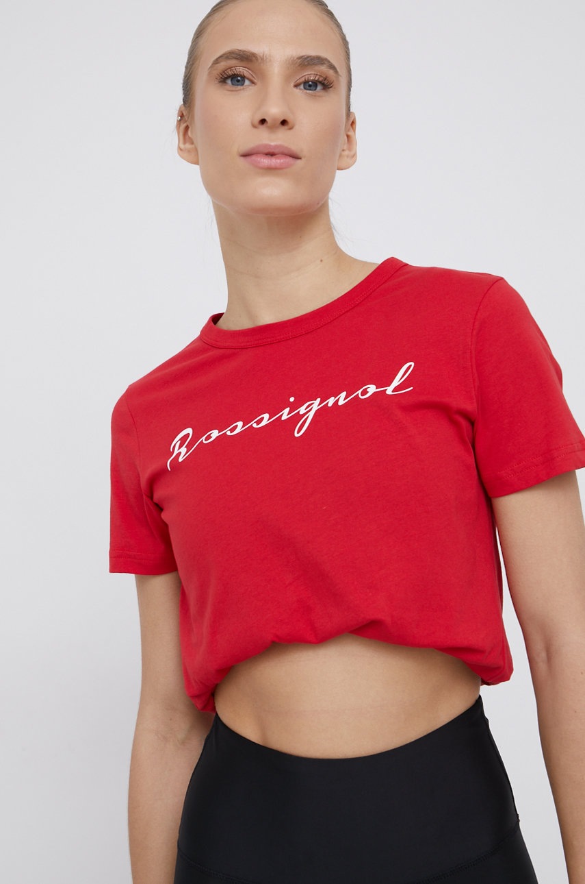 Βαμβακερό μπλουζάκι Rossignol χρώμα: κόκκινο φωτογραφία
