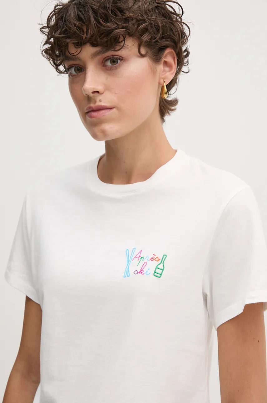 MC2 Saint Barth tricou din bumbac culoarea bej MC2 Saint Barth tricou din bumbac culoarea bej