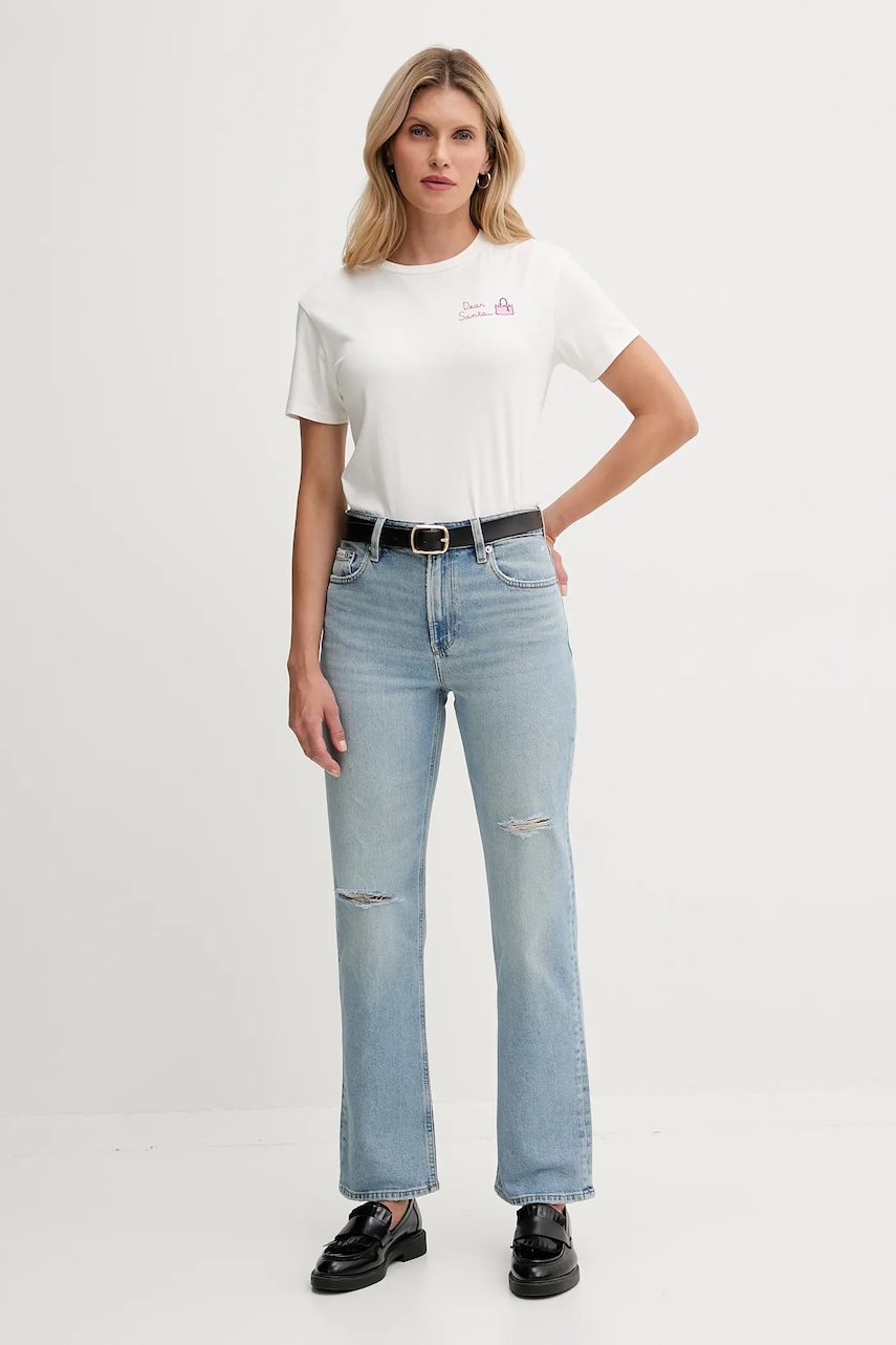 Βαμβακερό μπλουζάκι MC2 Saint Barth χρώμα: τιρκουάζ, EMI0002 φωτογραφία