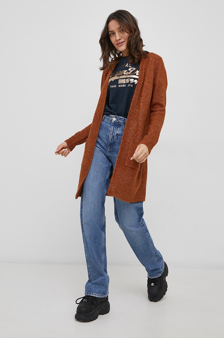 

Хлопковая футболка Superdry цвет синий