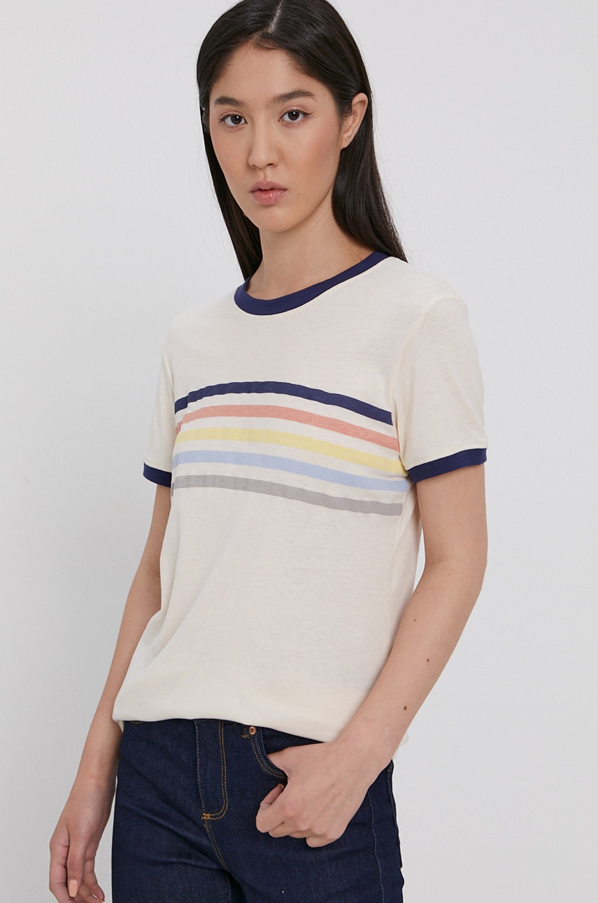 Brave soul tricou femei, culoarea crem
