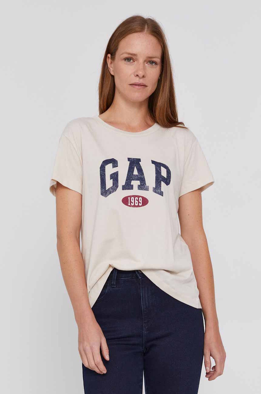 

GAP - Памучна тениска, Бежов