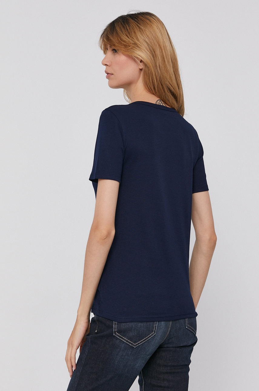Βαμβακερό μπλουζάκι United Colors of Benetton χρώμα: ναυτικό μπλε φωτογραφία