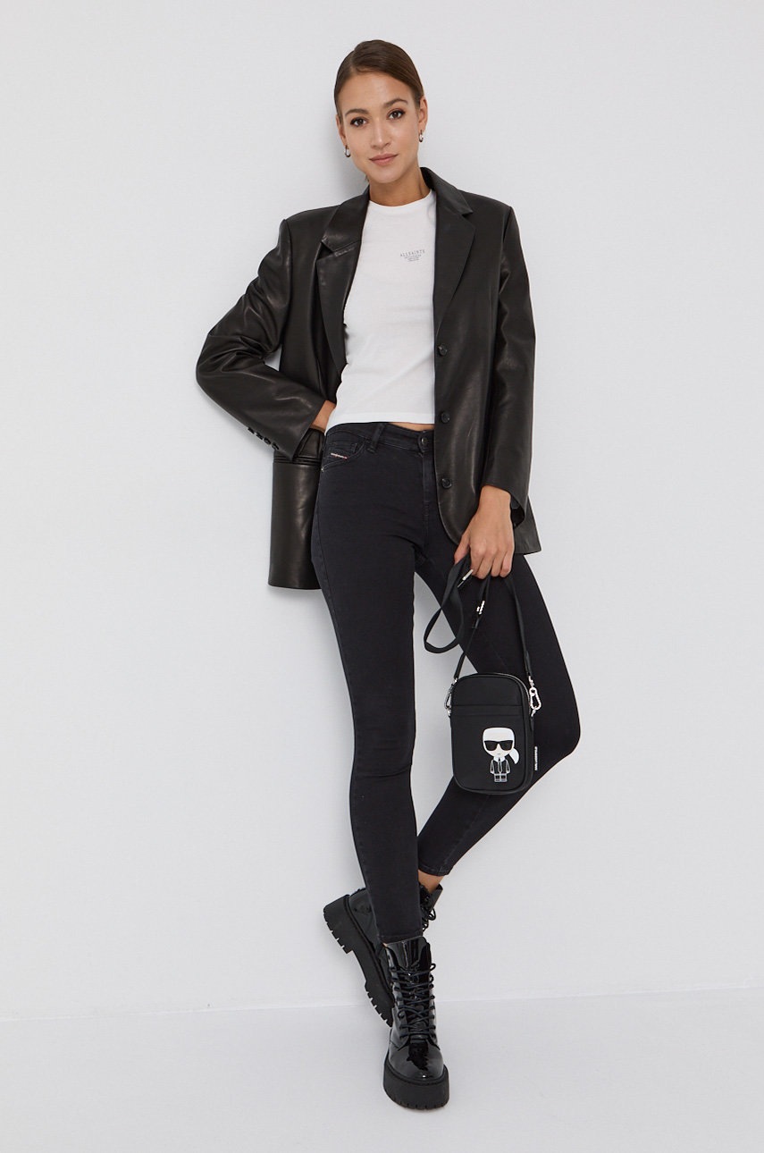

Бавовняна футболка AllSaints колір білий