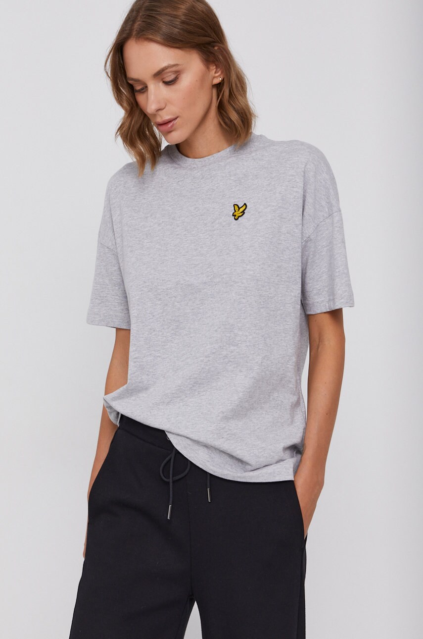 Lyle & scott tricou din bumbac culoarea gri