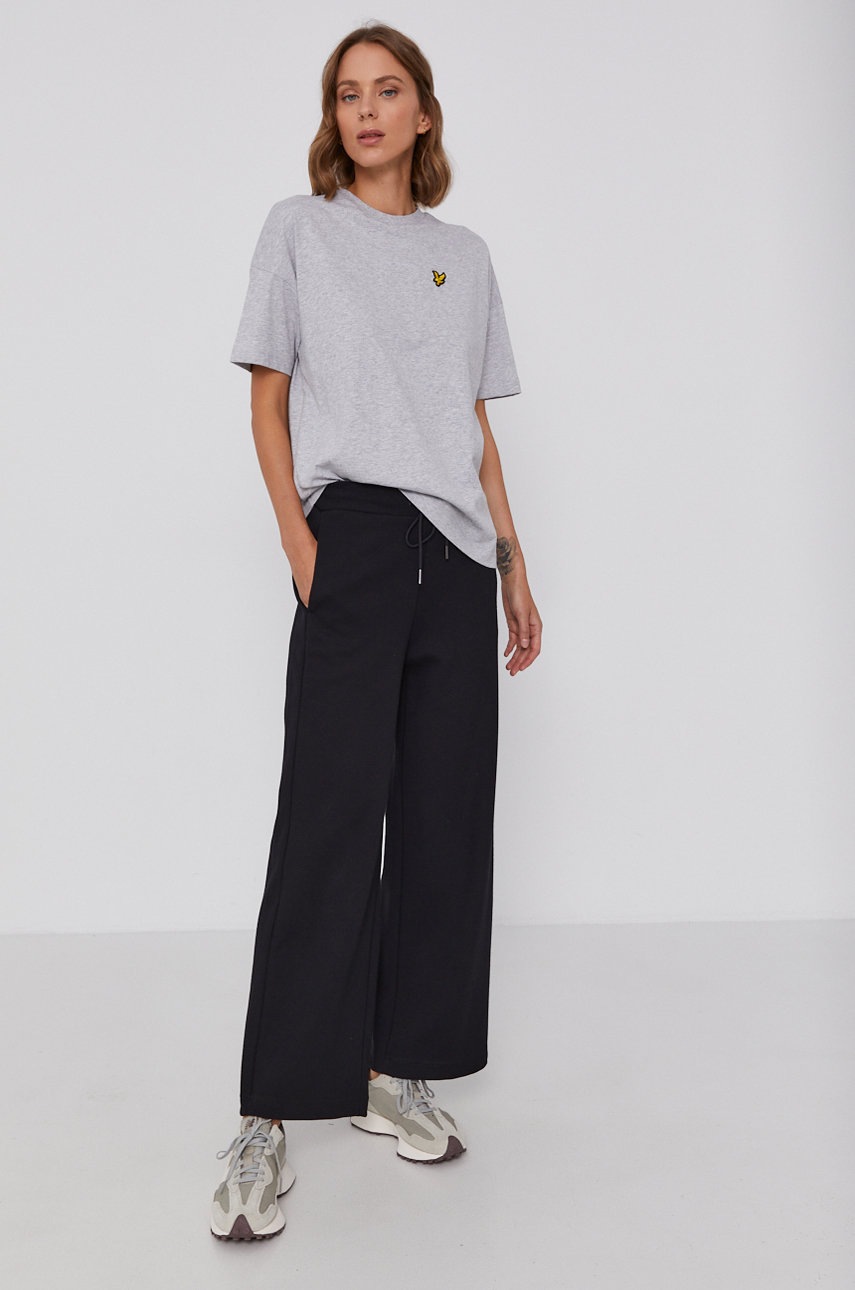 

Хлопковая футболка Lyle & Scott цвет серый