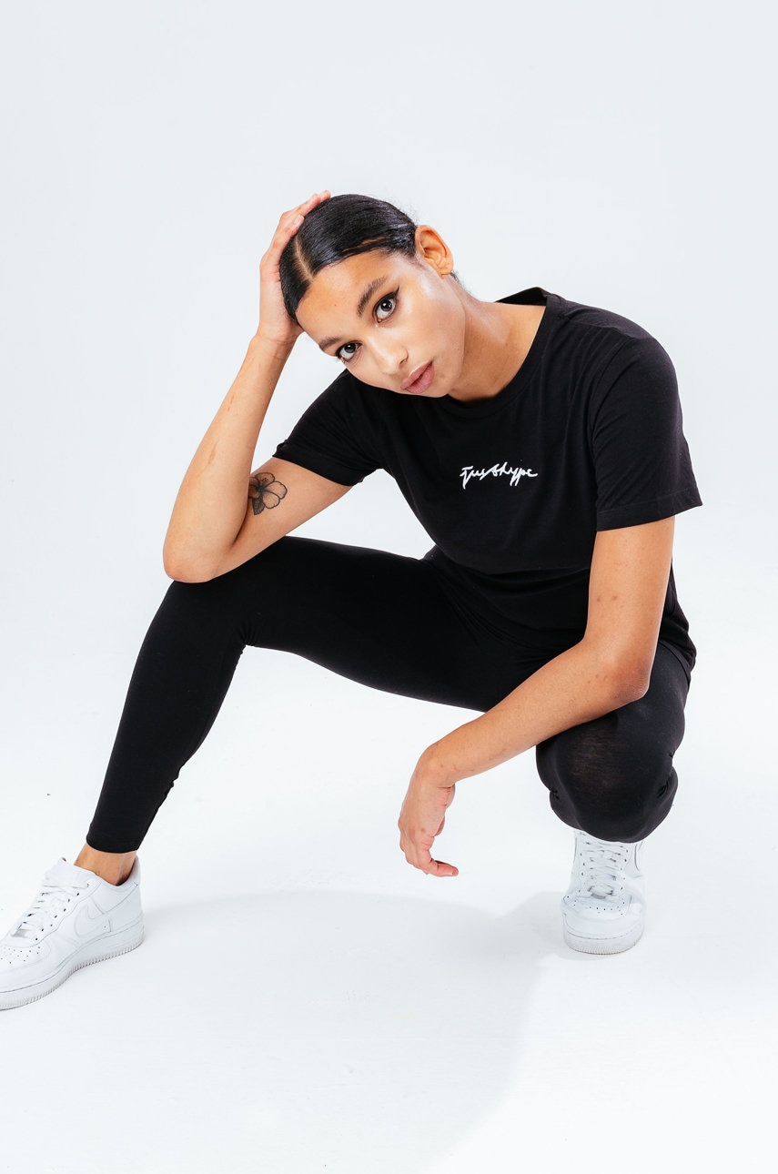 Hype tricou de bumbac pentru copii culoarea negru