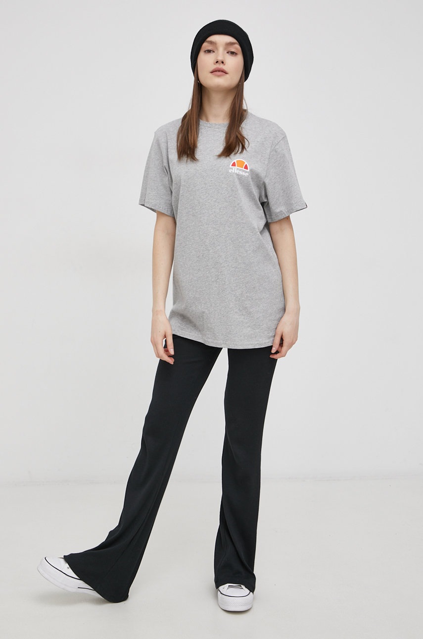 

Хлопковая футболка Ellesse цвет серый