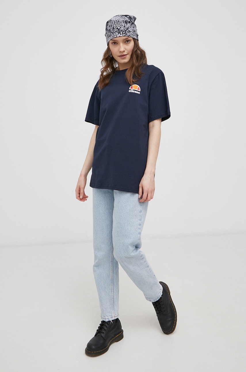 

Хлопковая футболка Ellesse цвет синий