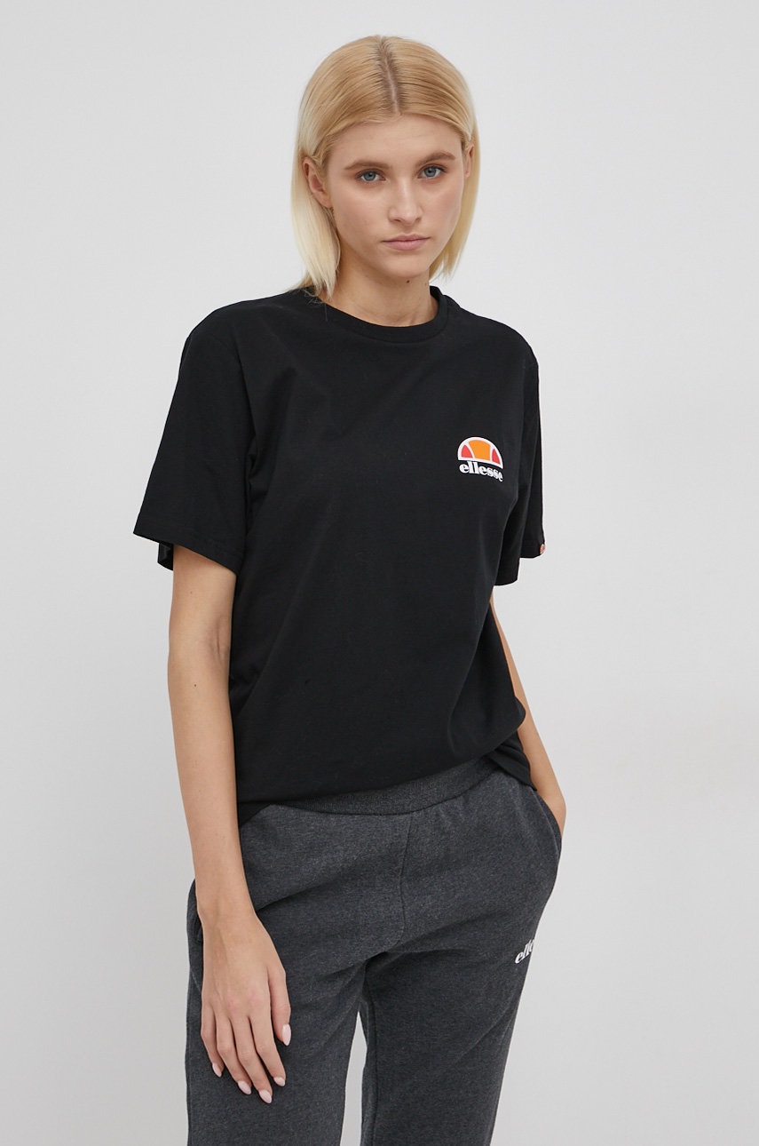 

Памучна тениска Ellesse в черно, Черен