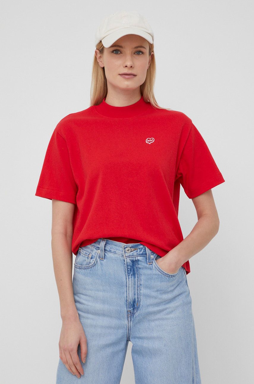 E-shop Bavlněné tričko Deus Ex Machina červená barva