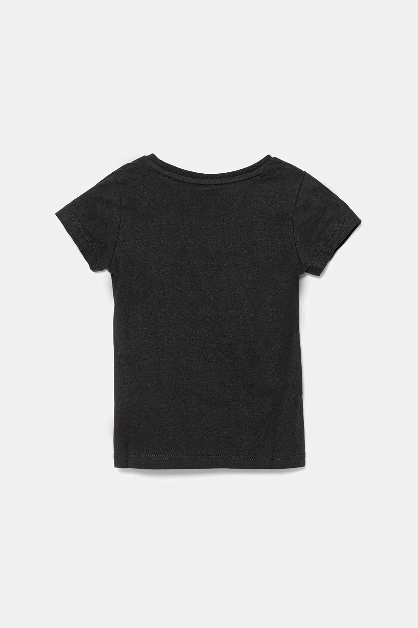 Детская хлопковая футболка Guess цвет чёрный