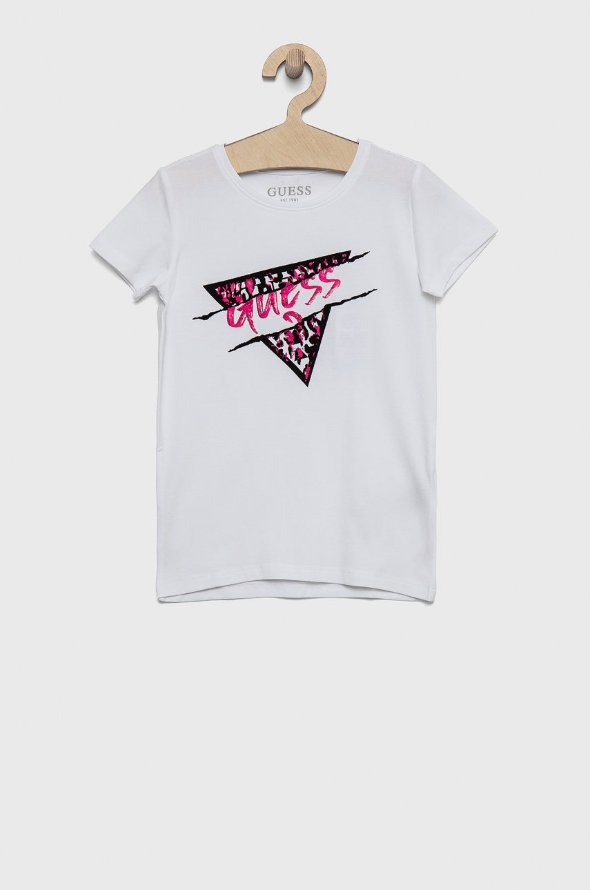 

Детска тениска Guess в бяло, Бял