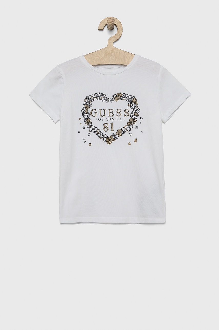 

Детска тениска Guess в бяло, Бял
