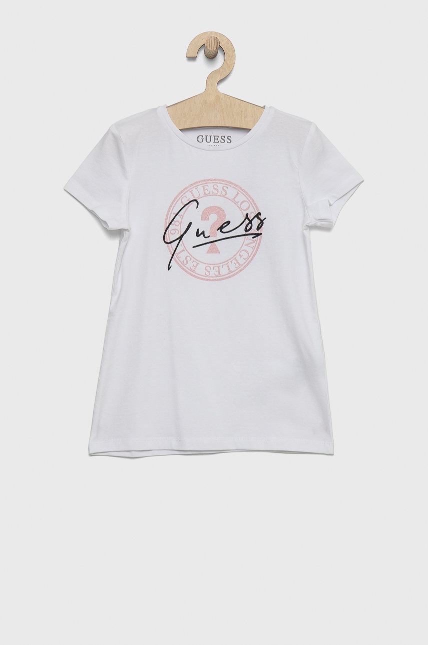 

Детска тениска Guess в бяло, Бял