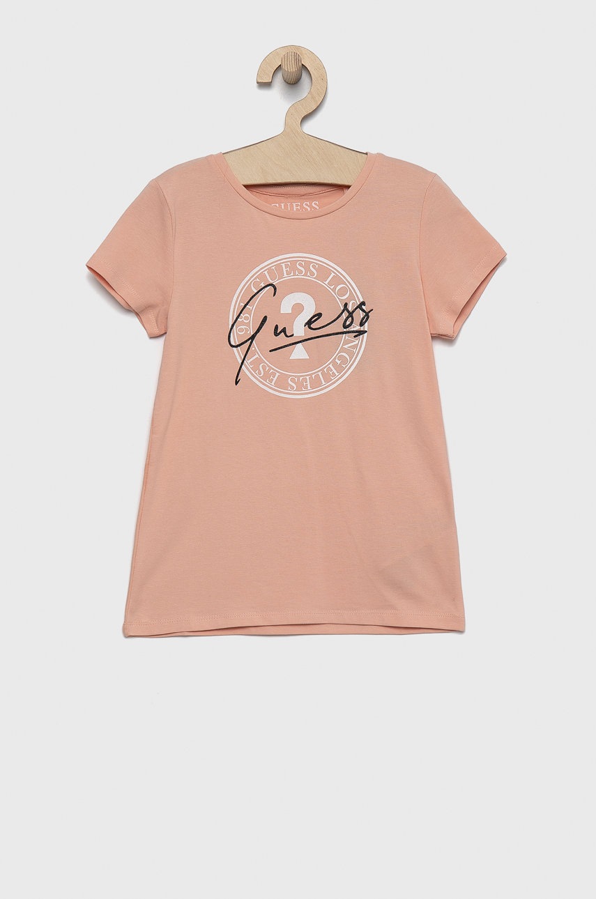 

Детска тениска Guess в розово, Розов