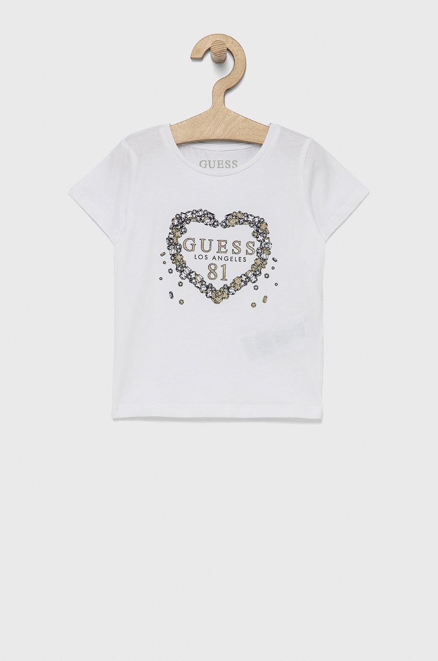

Детска тениска Guess в бяло, Бял