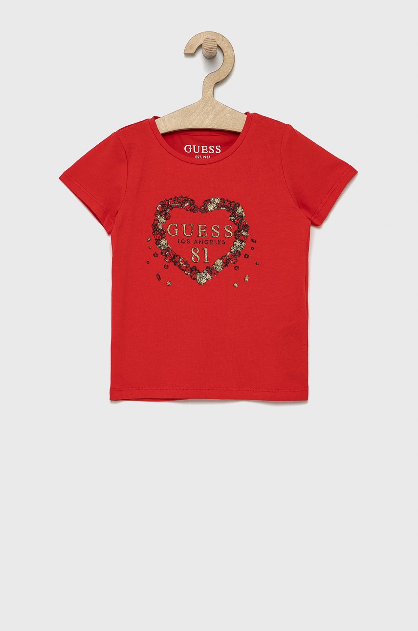 

Детска тениска Guess в червено, Червен