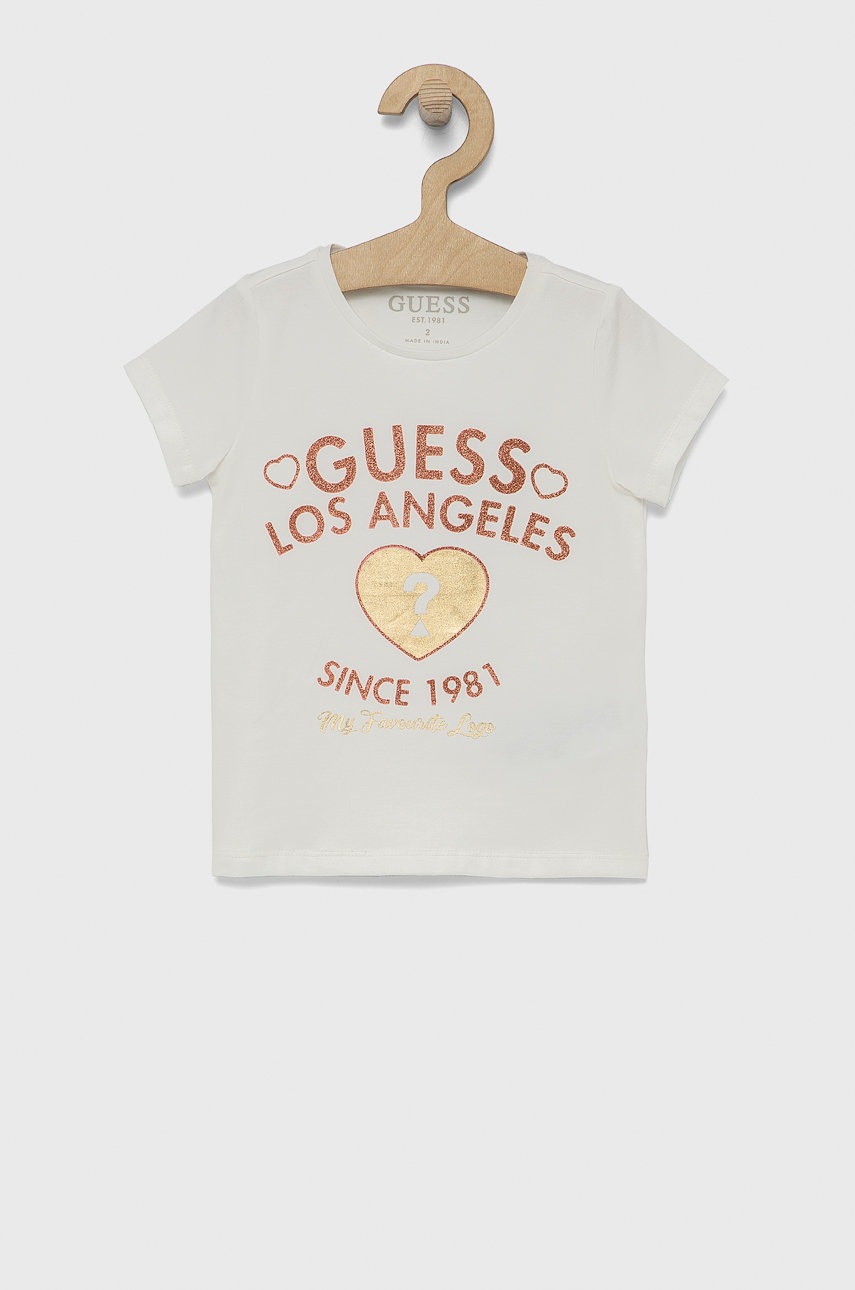 

Детска тениска Guess в бяло, Бял