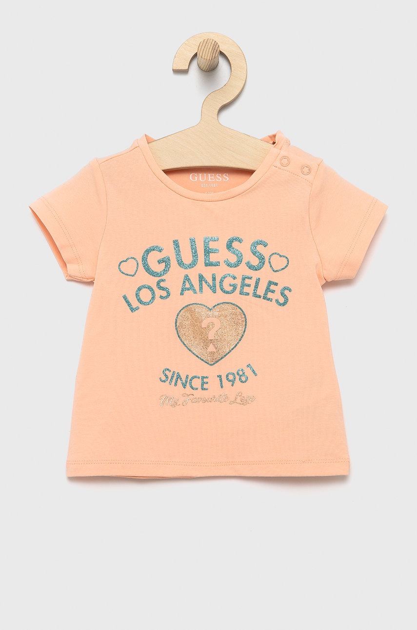 

Детска тениска Guess в розово, Розов