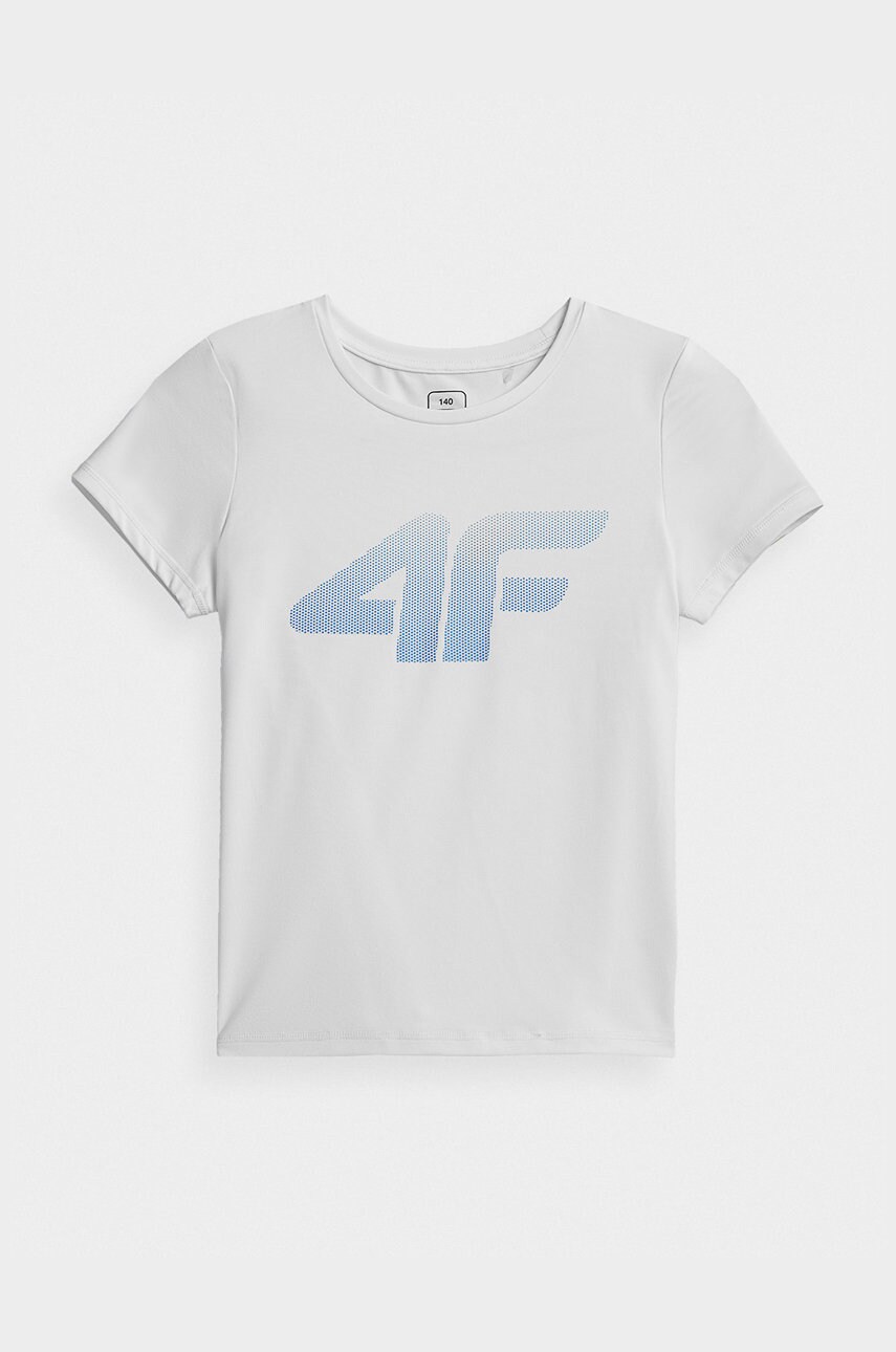 4f tricou de bumbac pentru copii culoarea alb