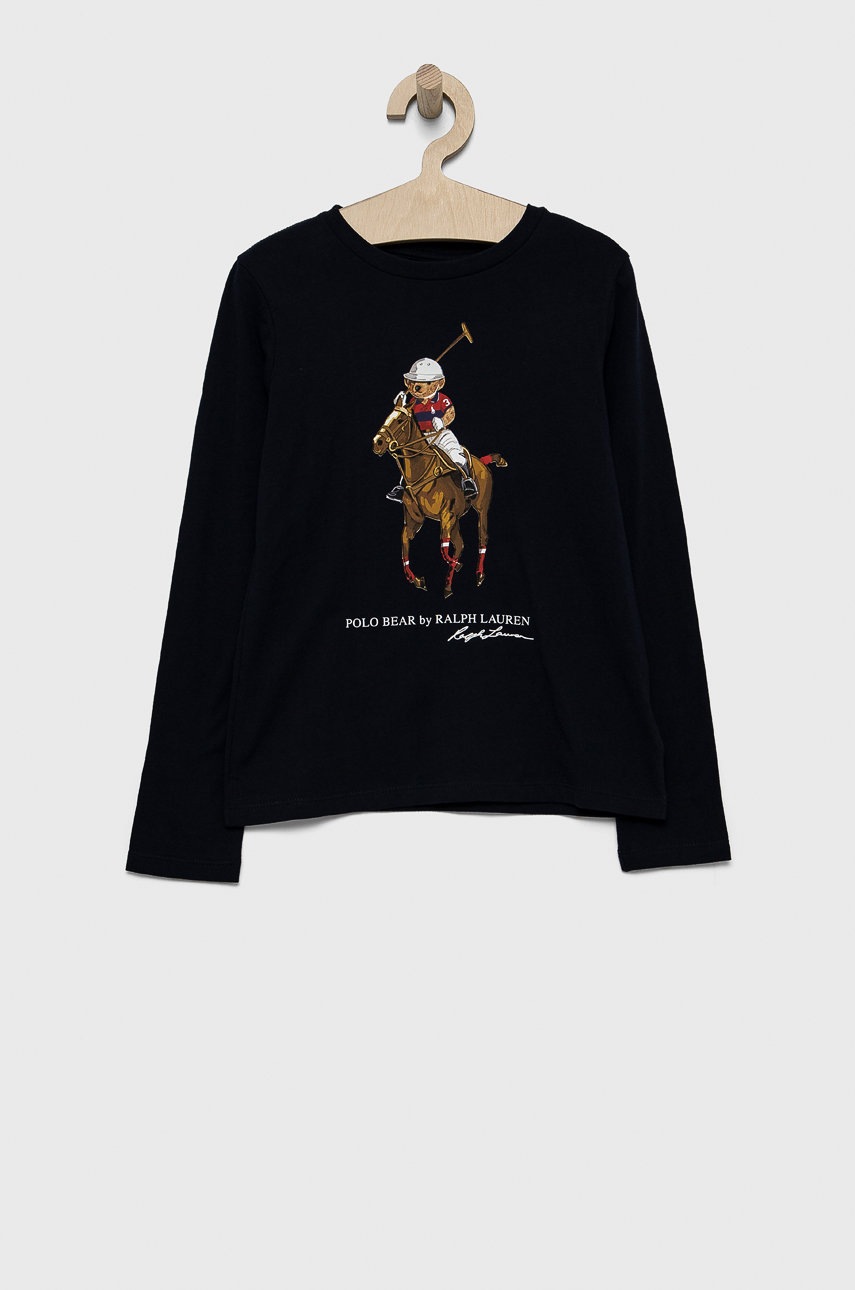 

Детска блуза с дълги ръкави Polo Ralph Lauren в тъмносиньо, Тъмносин