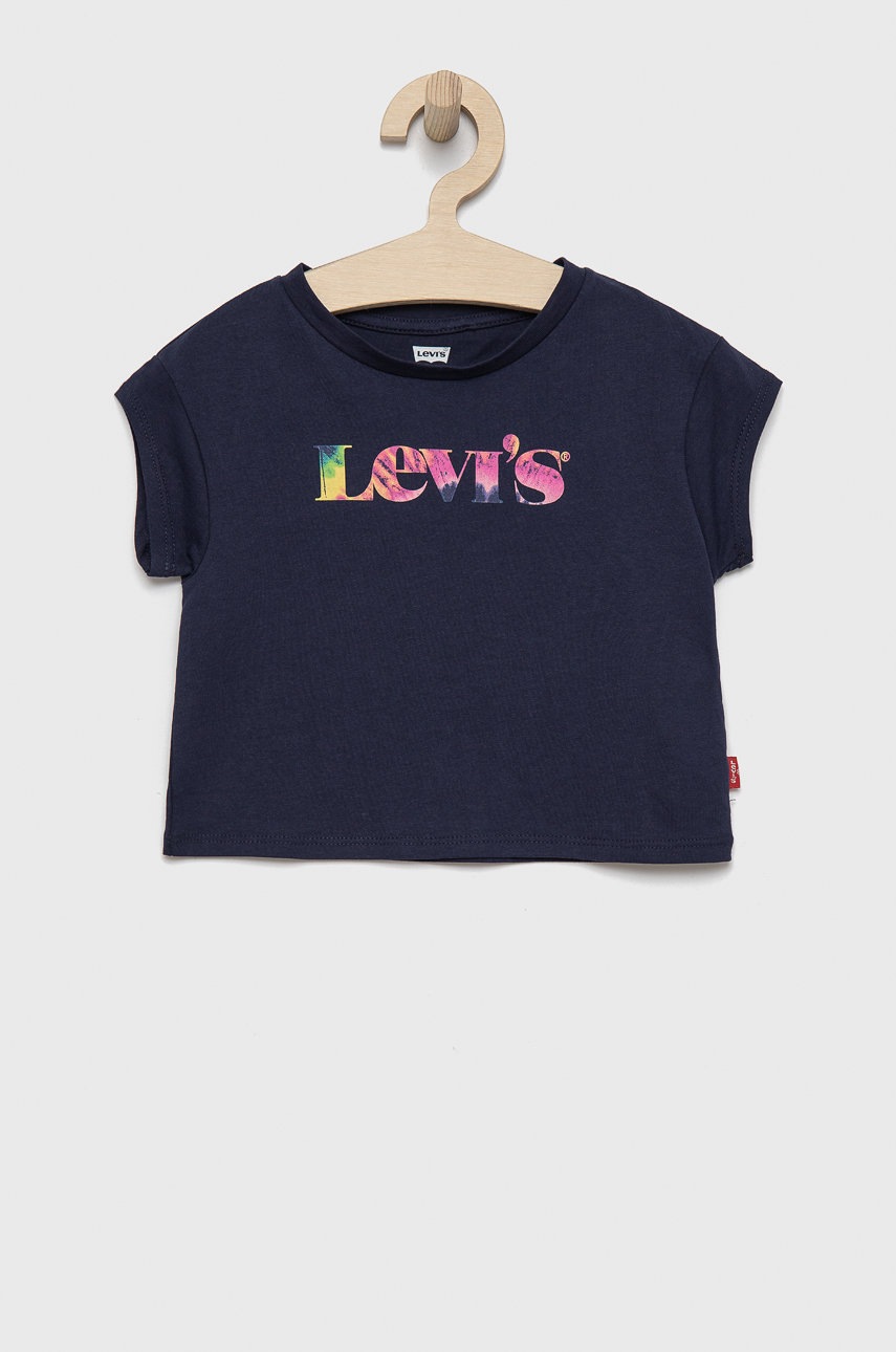 

Детска памучна тениска Levi's в тъмносиньо, Тъмносин
