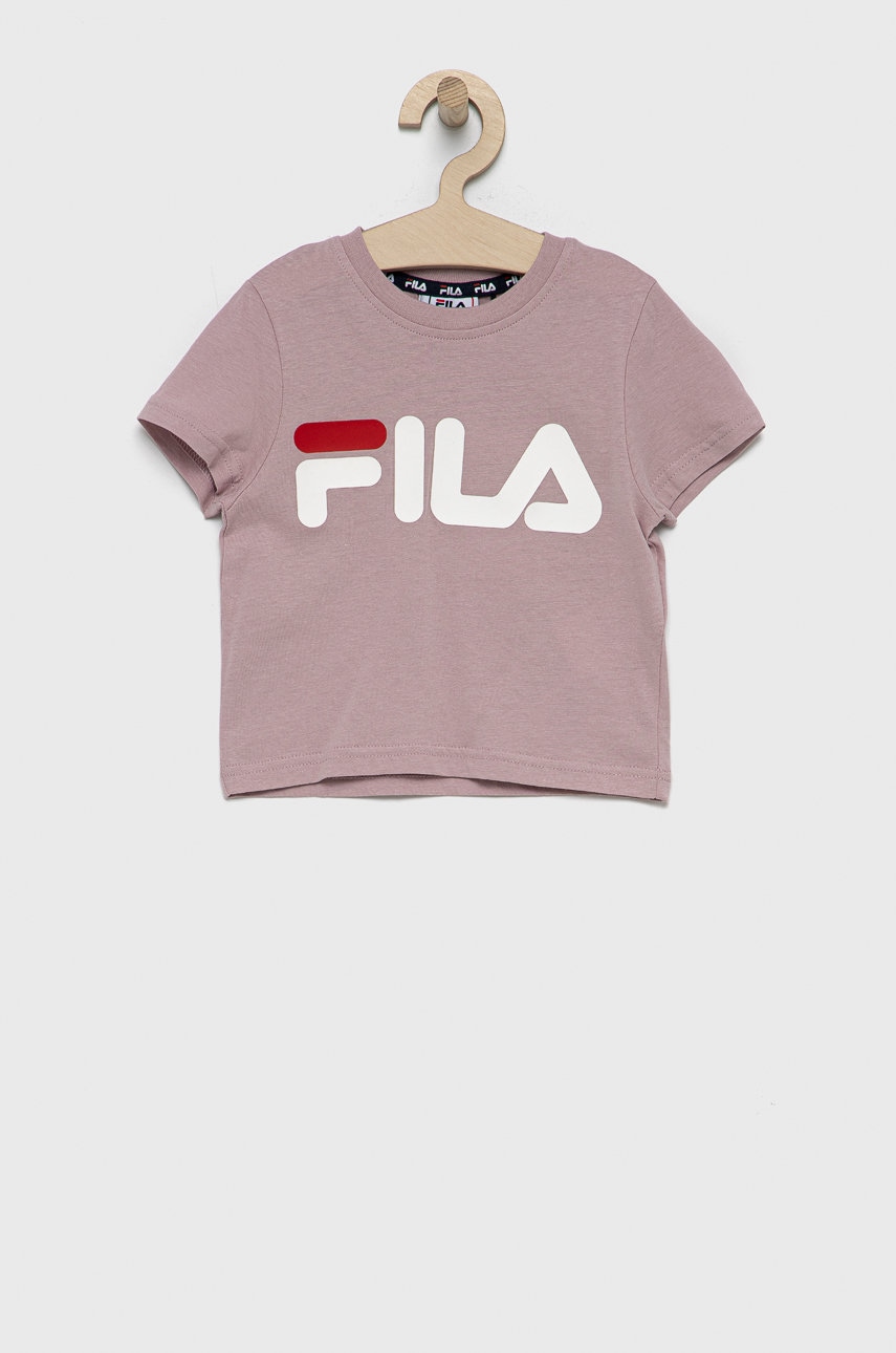 Fila tricou de bumbac pentru copii culoarea roz