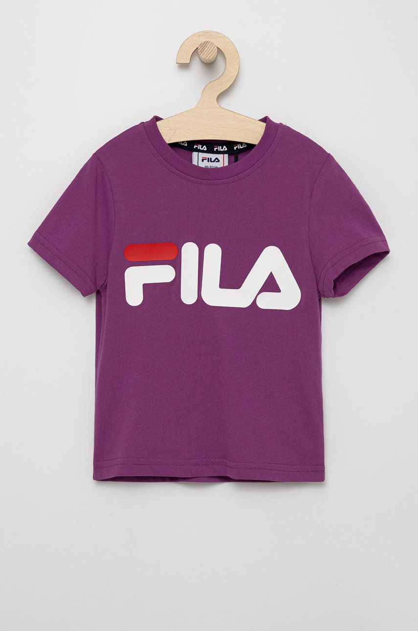 Fila Tricou de bumbac pentru copii culoarea violet 2023 ❤️ Pret Super answear imagine noua 2022