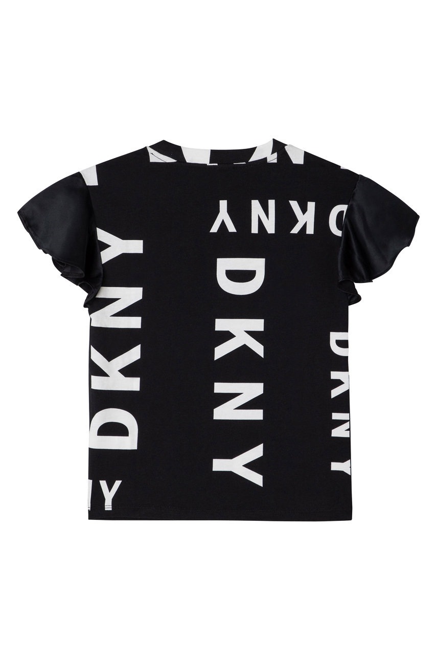 

Детская хлопковая футболка Dkny цвет чёрный