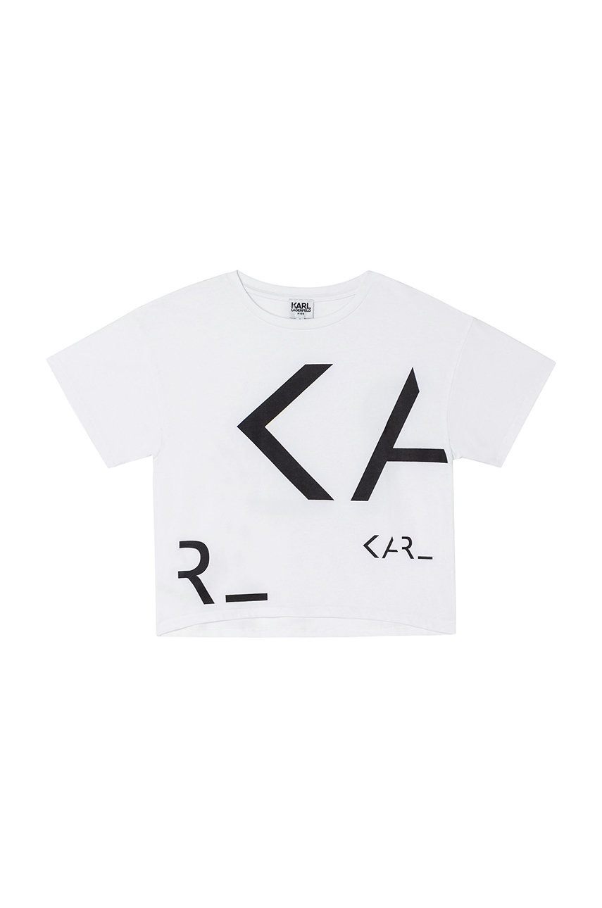 

Дитяча футболка Karl Lagerfeld колір білий