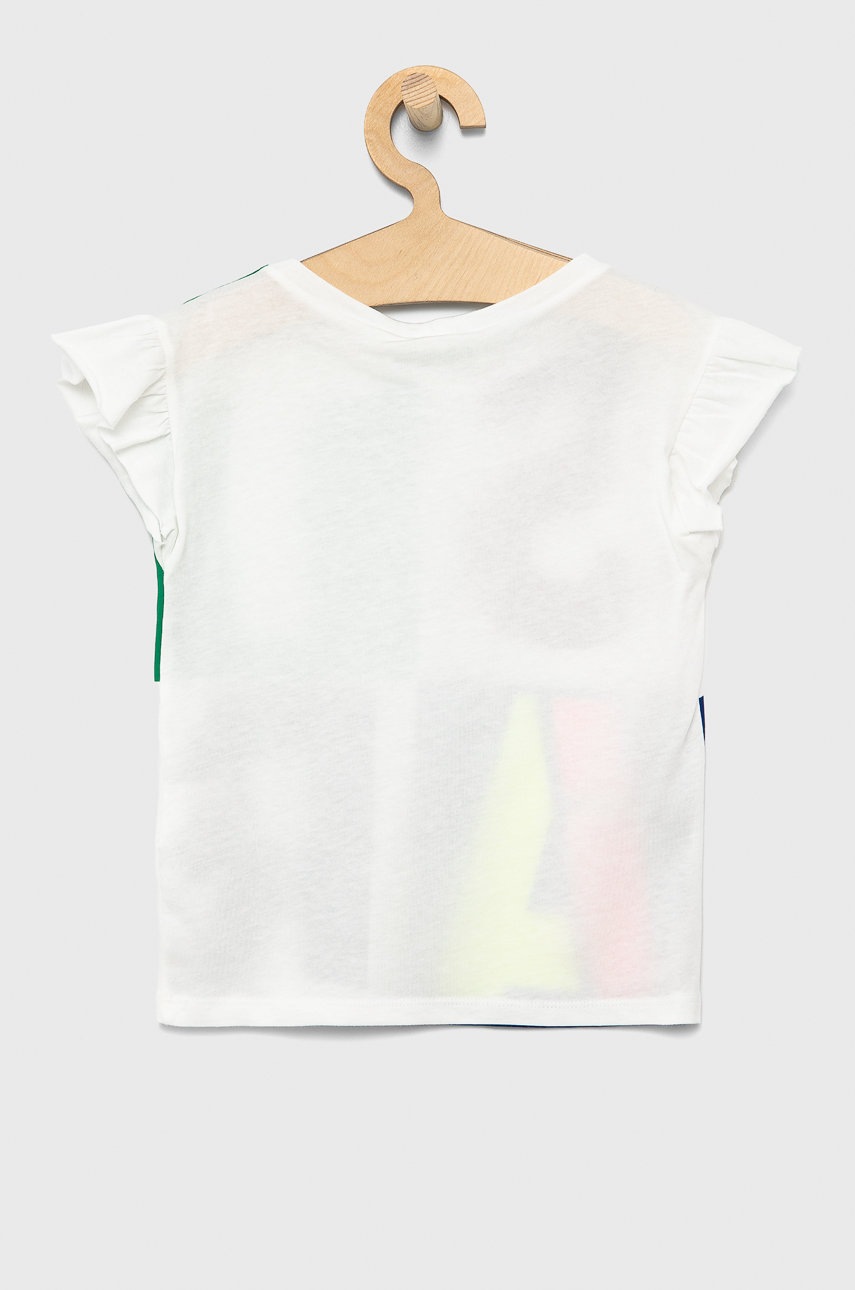 

Детская хлопковая футболка United Colors of Benetton цвет белый