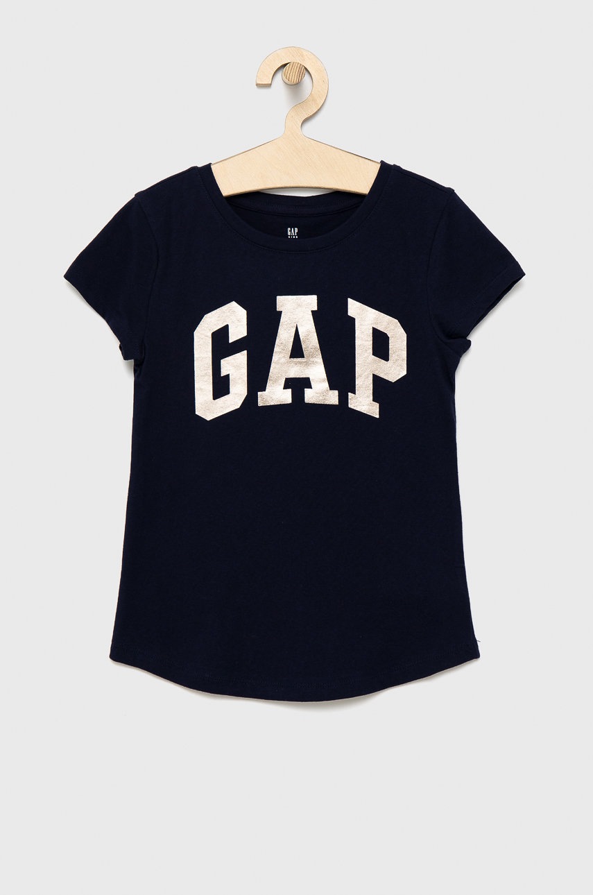 

Детска памучна тениска GAP в тъмносиньо, Тъмносин
