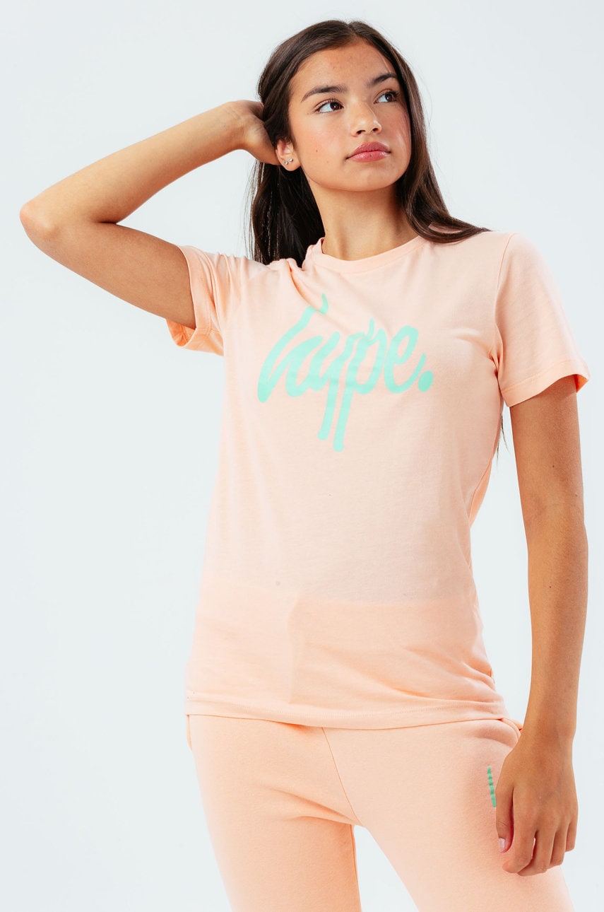 Hype tricou de bumbac pentru copii culoarea roz
