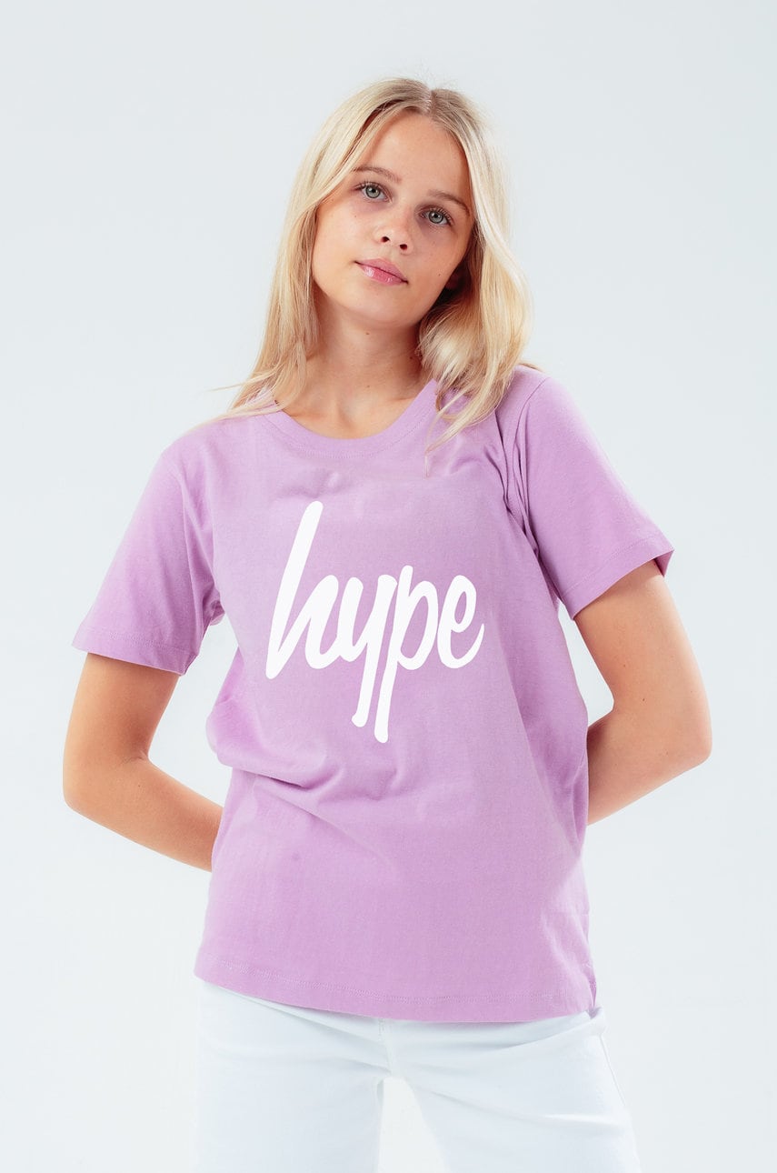 Hype tricou de bumbac pentru copii culoarea violet