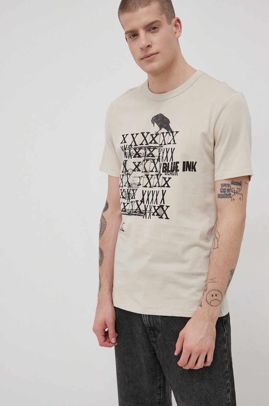 

Only & Sons - Памучна тениска, Бежов