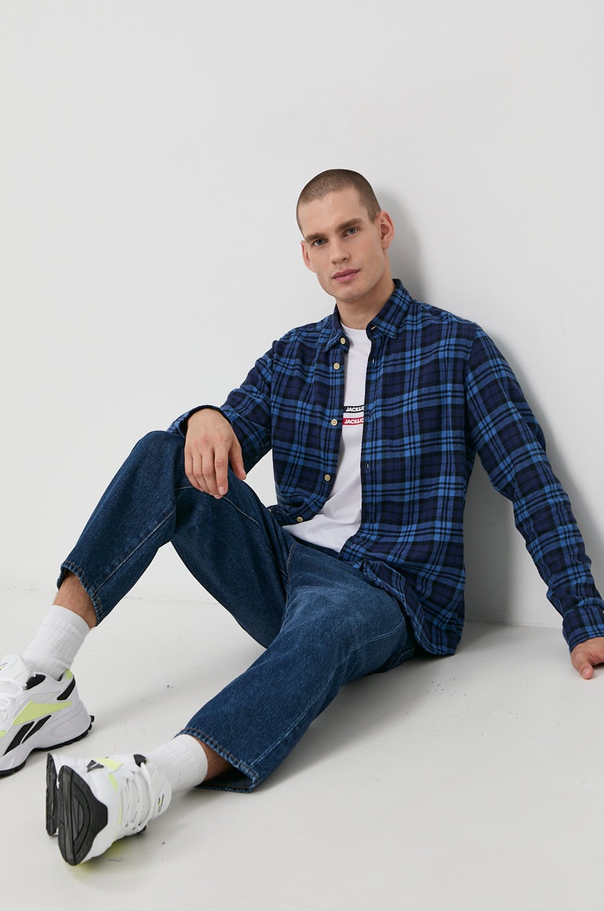 

Бавовняна футболка Jack & Jones колір білий з принтом