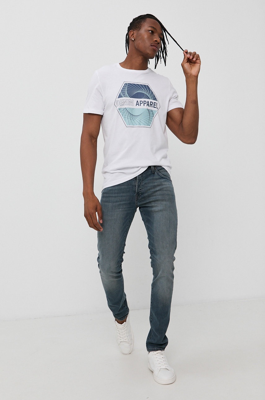 

Хлопковая футболка Produkt by Jack & Jones цвет белый с принтом