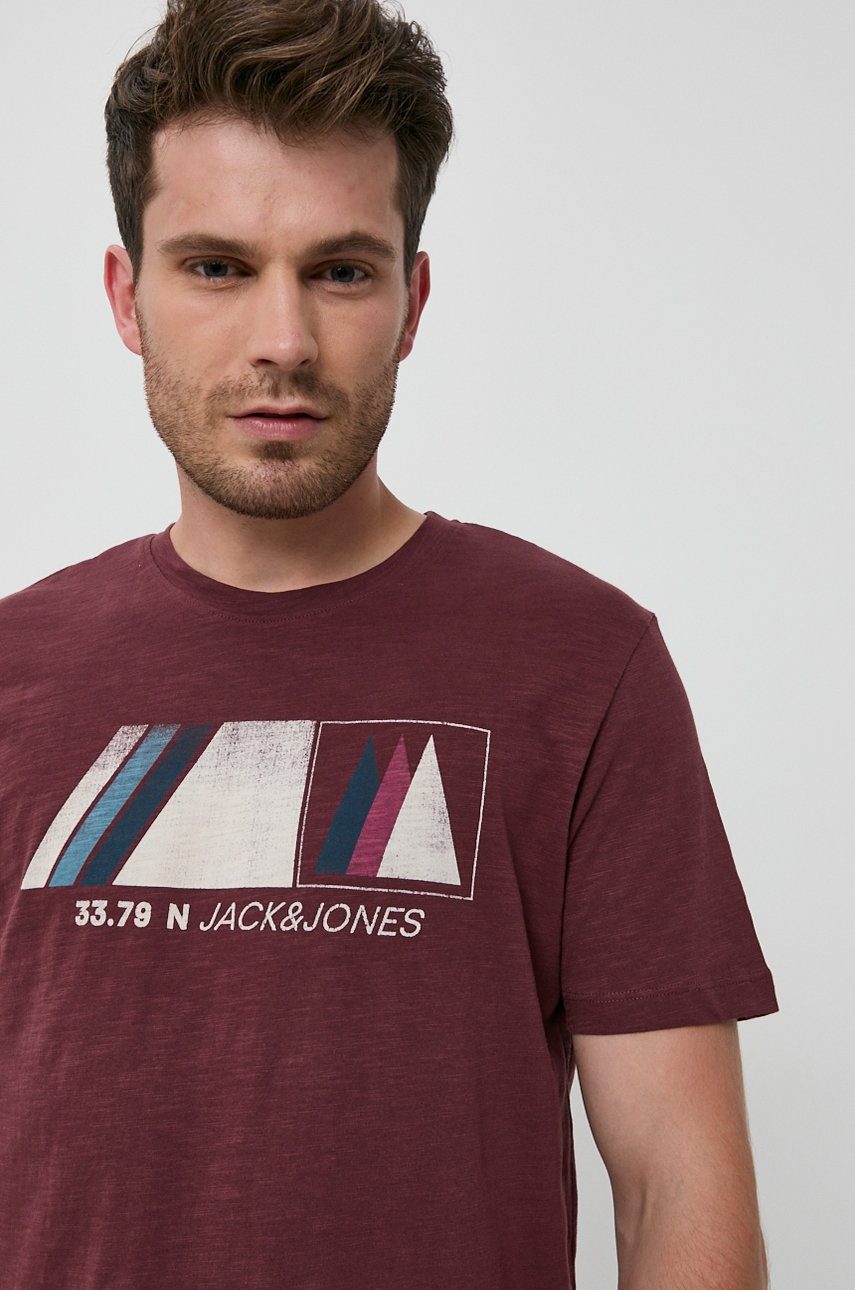 

Jack & Jones - Памучна тениска, Виолетов