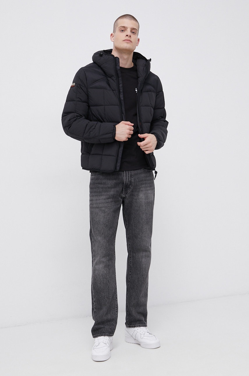 

Хлопковая футболка Tommy Jeans цвет чёрный с принтом