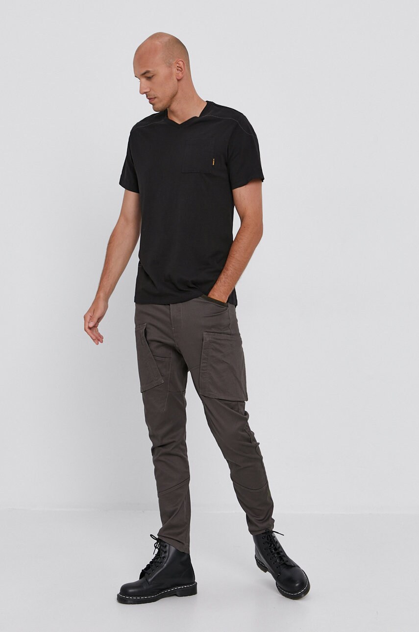 

Футболка G-Star Raw чоловіча колір чорний гладкий